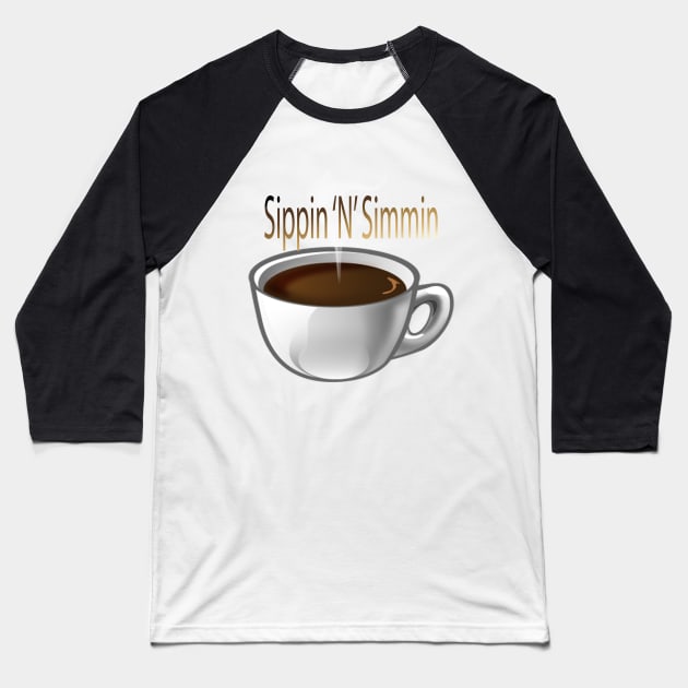 Sippin 'n' Simmin Baseball T-Shirt by BurritoKitty